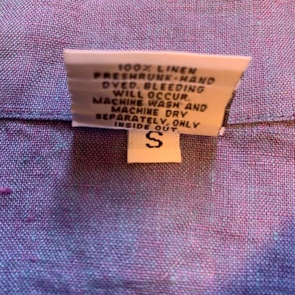 CP SHADES SAUSALITO TUNIC SHIRT JACKET OVERSIZED S HAND-DYED VTG USA BLUE PURPLE - Picture 7 of 10